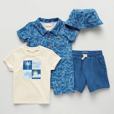 Little Stitch Baby Boys 4-pc. Short Set