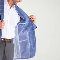 Steve Harvey Mens Plaid Regular Fit Sport Coat