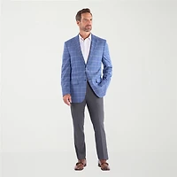 Steve Harvey Mens Plaid Regular Fit Sport Coat