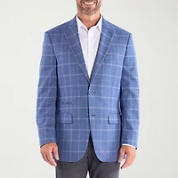 Steve Harvey Mens Plaid Regular Fit Sport Coat