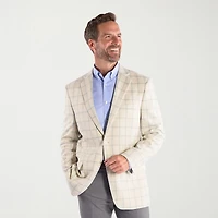 Steve Harvey Mens Plaid Regular Fit Sport Coat