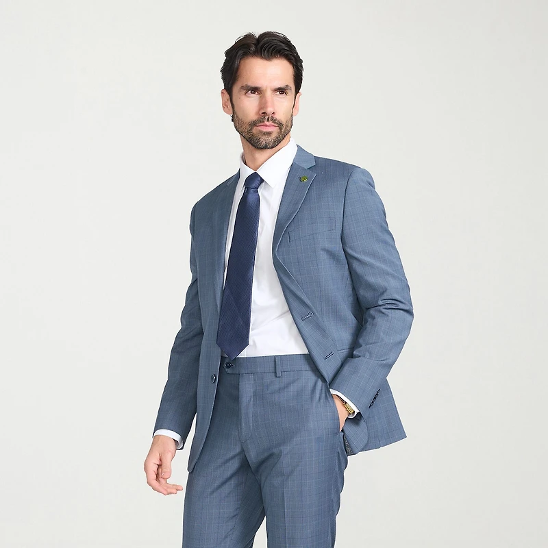CRICKETEER™ Mens Plaid Stretch Fabric 2-pc. Suit Set