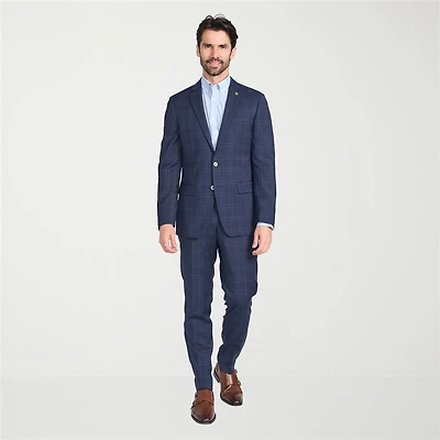 CRICKETEER™ Mens Windowpane Stretch Fabric 2-pc. Suit Set