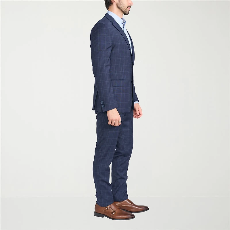 CRICKETEER™ Mens Windowpane Stretch Fabric 2-pc. Suit Set
