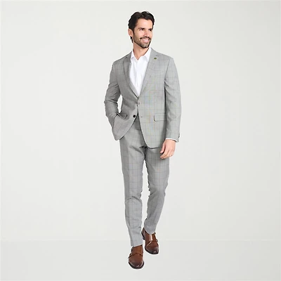 CRICKETEER™ Mens Windowpane Stretch Fabric 2-pc. Suit Set