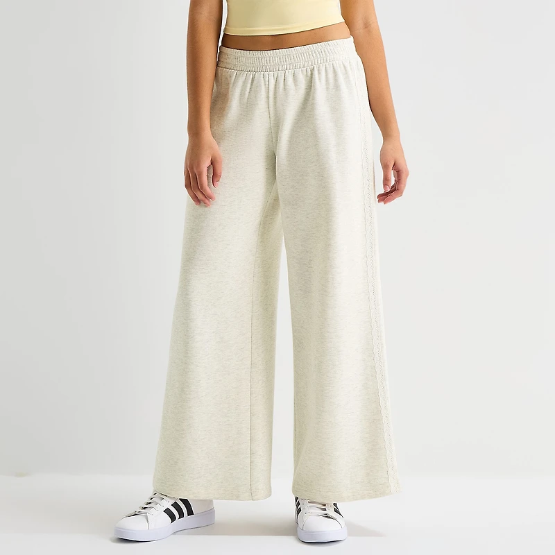 Arizona Womens Juniors Straight Fleece Sweatpant