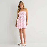 Forever 21 Womens Juniors Straight Neck Sleeveless Babydoll Dress