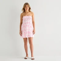 Forever 21 Womens Juniors Straight Neck Sleeveless Babydoll Dress