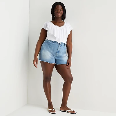 Forever 21 Womens 3" Juniors Plus Denim Short
