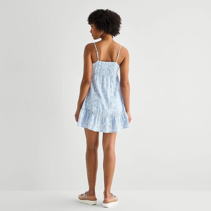 Arizona Womens Juniors Sleeveless Sundress