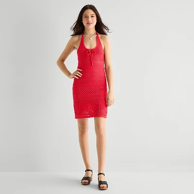 Arizona Womens Juniors Sleeveless Casual Bodycon Dress