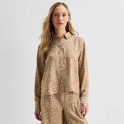 Liz Claiborne Womens Long Sleeve Blouse