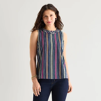 St. John's Bay Womens Sleeveless Blouse