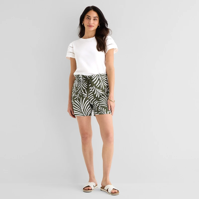 St. John's Bay Womens Round Neck Short Sleeve T-Shirt
