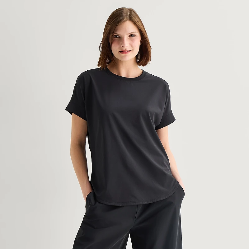 Stylus Woven Dolman Sleeve T-Shirt