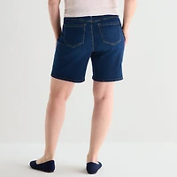 Liz Claiborne Lana Womens 9" High Rise Plus Denim Short