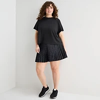 Xersion Pleated Womens 5" High Rise Plus Skort