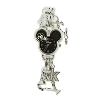 Disney Mickey Mouse Silver-Tone Charm Bracelet Watch