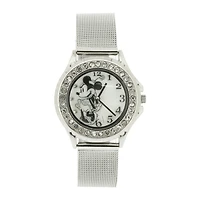 Disney Minnie Mouse Character Print Stainless Steel Bracelet Watch