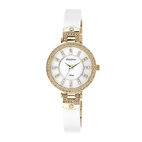 Armitron® Now® Womens Crystal-Accent White Ceramic Watch