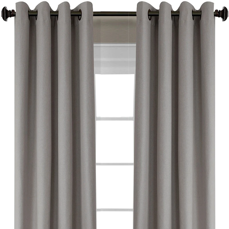 Threadmade Braiden Color Block Grommet Top Blackout Single Curtain Panel