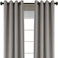 Threadmade Braiden Color Block Grommet Top Blackout Single Curtain Panel