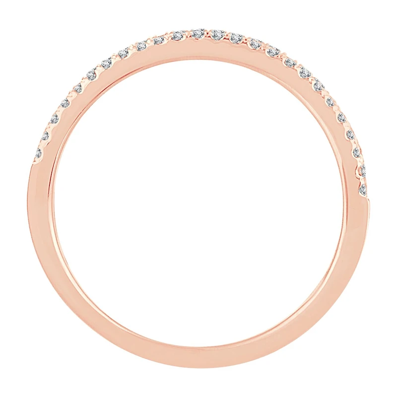 Womens 1/5 CT. Natural White Diamond 10K Gold Anniversary Wedding Band