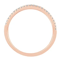 Womens 1/5 CT. Natural White Diamond 10K Gold Anniversary Wedding Band
