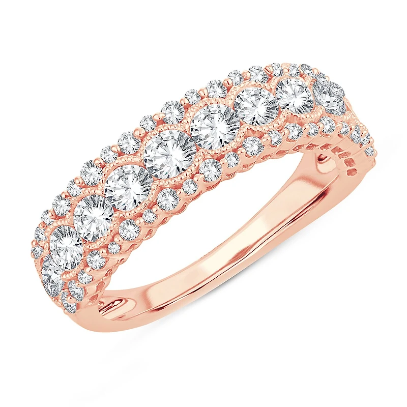 Womens 1 1/2 CT. T.W. Natural White Diamond 10K Gold Anniversary Band