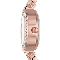 Geneva Womens Crystal Accent Rose Goldtone 2-pc. Watch Boxed Set Fmdjset059