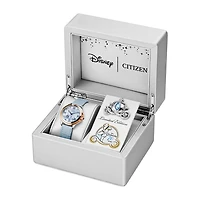 Citizen Disney Cinderella Princess Womens Blue Leather Strap Watch Em0798-02d