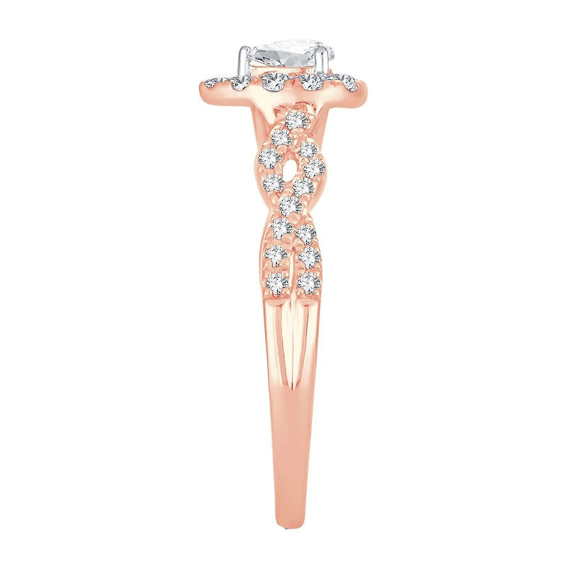 Womens 1/ CT. T.W. Natural White Diamond 10K Gold Pear Engagement Ring