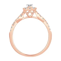 Womens 1/2 CT. T.W. Natural White Diamond 10K Gold Engagement Ring
