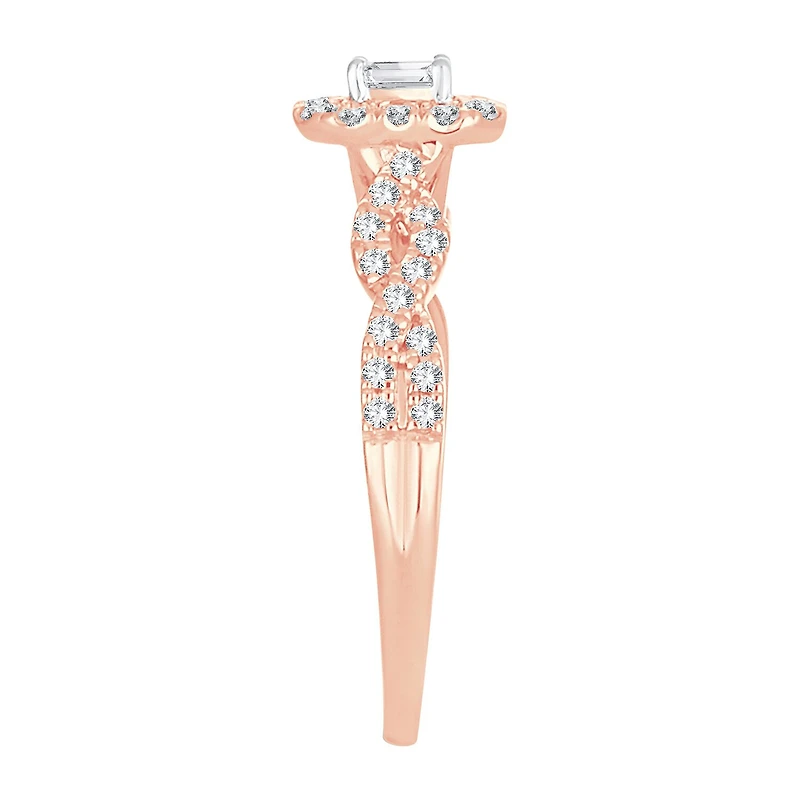Womens 1/2 CT. T.W. Natural White Diamond 10K Gold Engagement Ring
