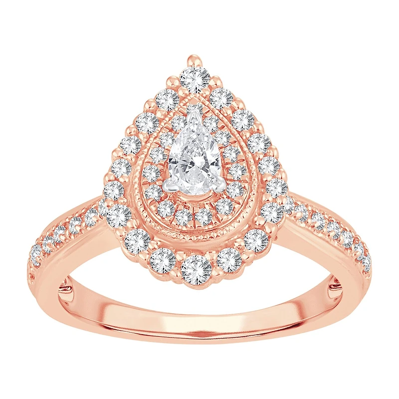 Womens / CT. T.W. Natural White Diamond 10K Gold Pear Engagement Ring