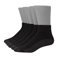 Hanes Ultimate Mens Multi-Pack 6 Pair Quarter Ankle Socks