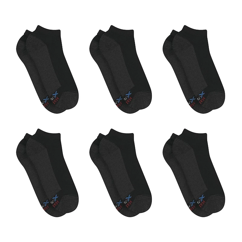 Hanes Ultimate Mens Multi-Pack 6 Pair Low Cut Socks