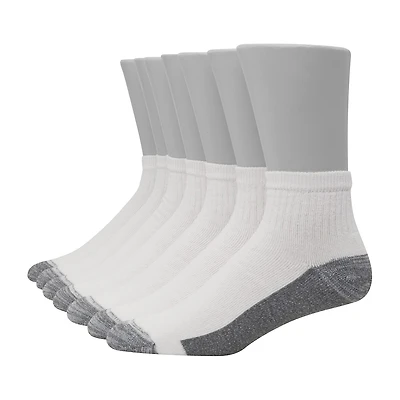 Hanes Ultimate Bonus Pack Mens Multi-Pack 7 Pair Quarter Ankle Socks