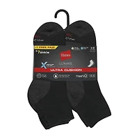 Hanes Ultimate Bonus Pack Mens Multi-Pack 7 Pair Quarter Ankle Socks