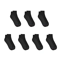 Hanes Ultimate Bonus Pack Mens Multi-Pack 7 Pair Quarter Ankle Socks
