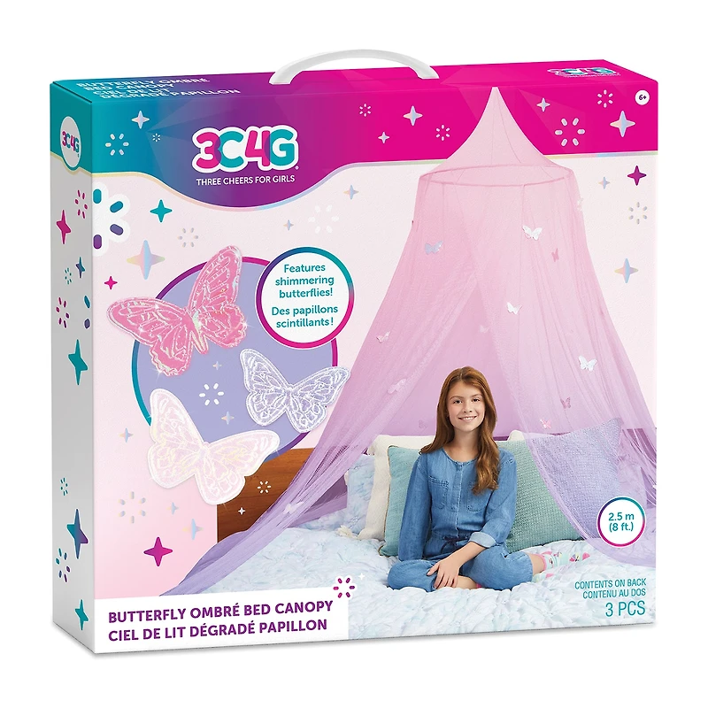 Three Cheers For Girls Butterfly Ombre Bed Canopy