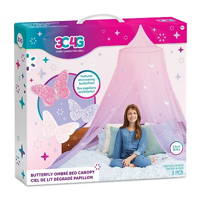 Three Cheers For Girls Butterfly Ombre Bed Canopy