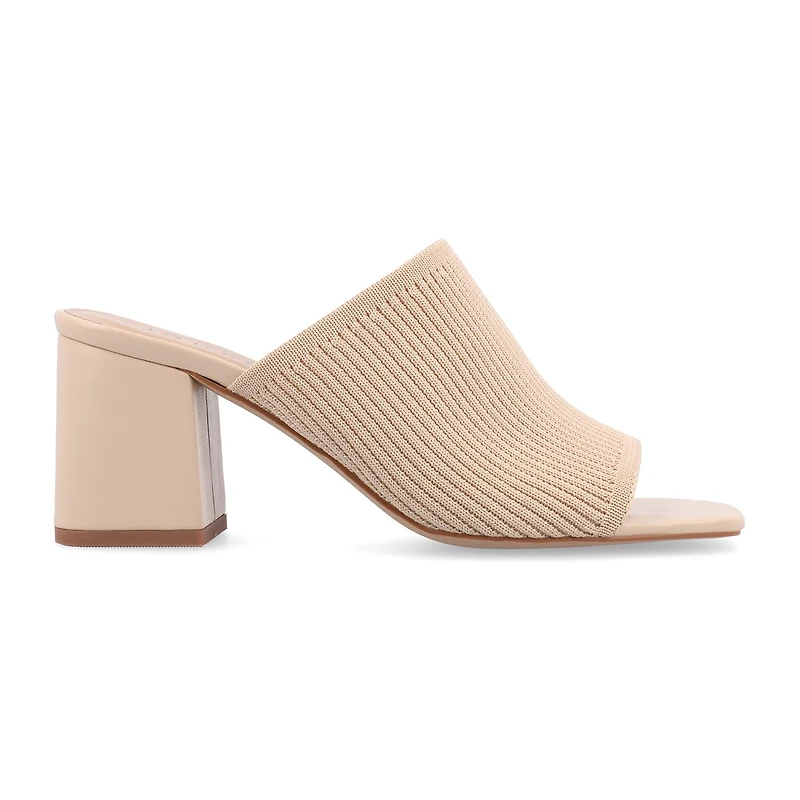 Journee Collection Lorenna Womens Round Open Toe Block Heel Pumps