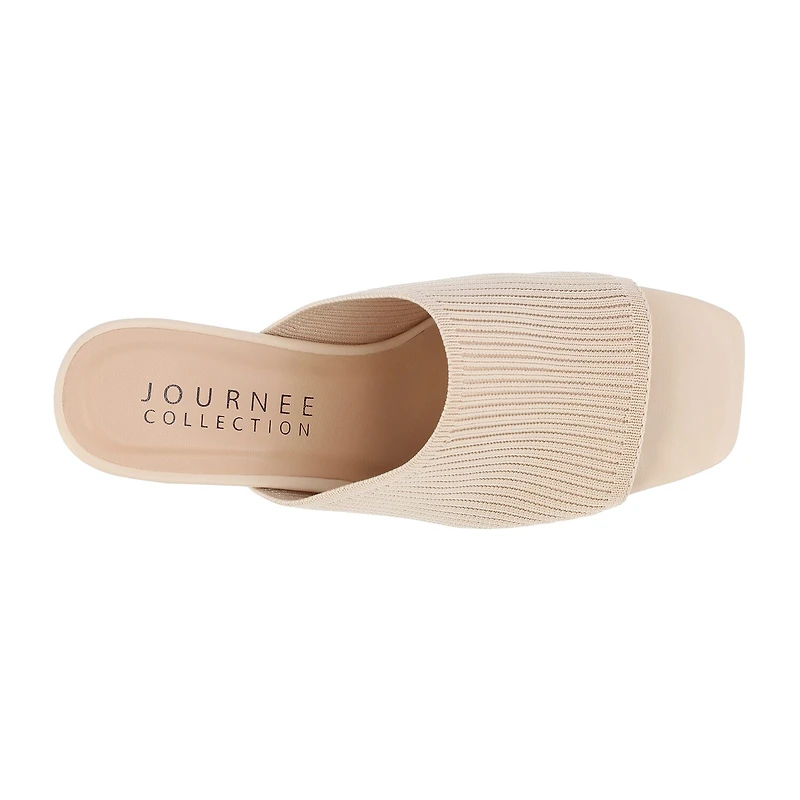Journee Collection Lorenna Womens Round Open Toe Block Heel Pumps