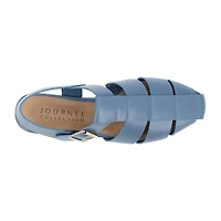 Journee Collection Womens Cailinna Ankle Strap Flat Sandals