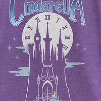 Little & Big Kid Girls Crew Neck Short Sleeve Slim Fit Cinderella Princess Graphic T-Shirt