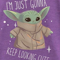 The Child Little & Big Kid Girls Crew Neck Short Sleeve Slim Fit Star Wars Graphic T-Shirt