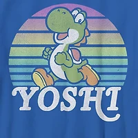 Little & Big Kid Boys Crew Neck Short Sleeve Slim Fit Super Mario Yoshi Graphic T-Shirt