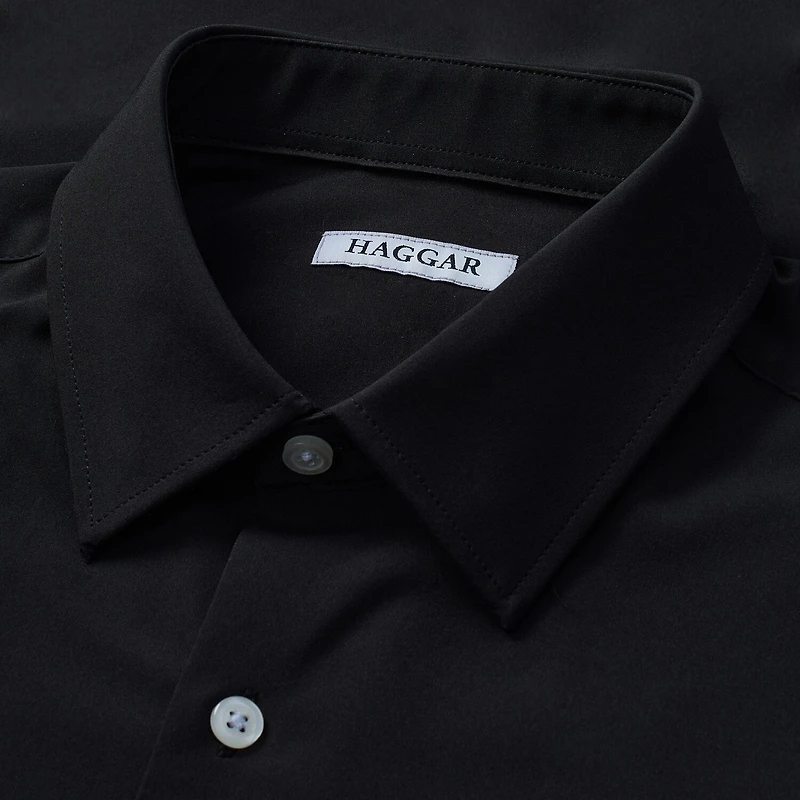Haggar Smart Wash Mens Classic Fit Easy Care Long Sleeve Dress Shirt