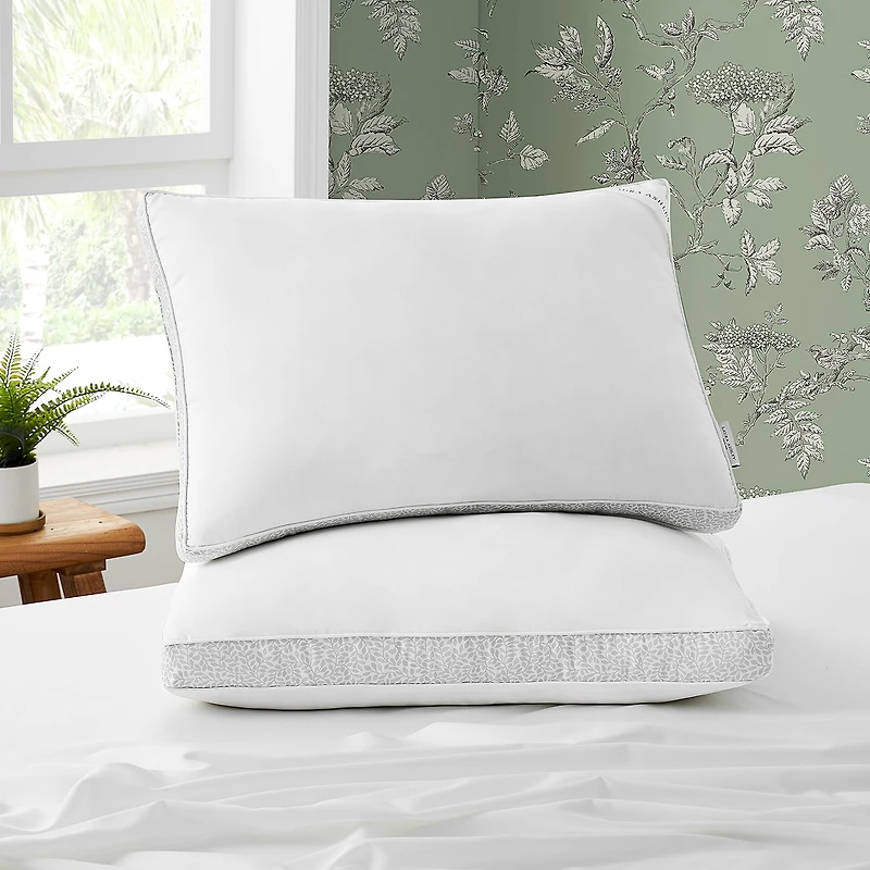 Laura Ashley 2 Pack Medium Density Bed Pillow